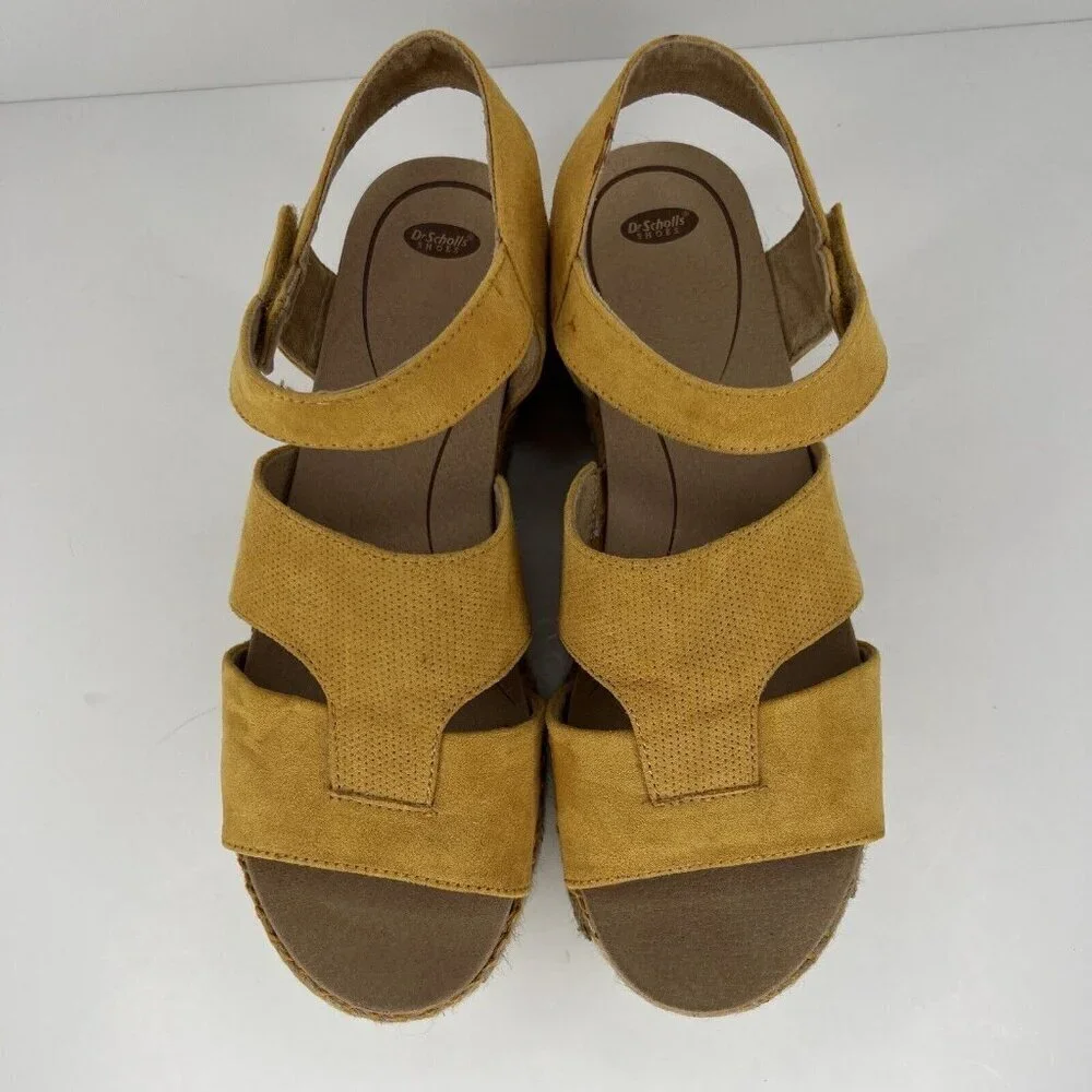 Dr. Scholl’s Canary Catch 22 Yellow Womens Size 10M Espadrille Platform Sandals